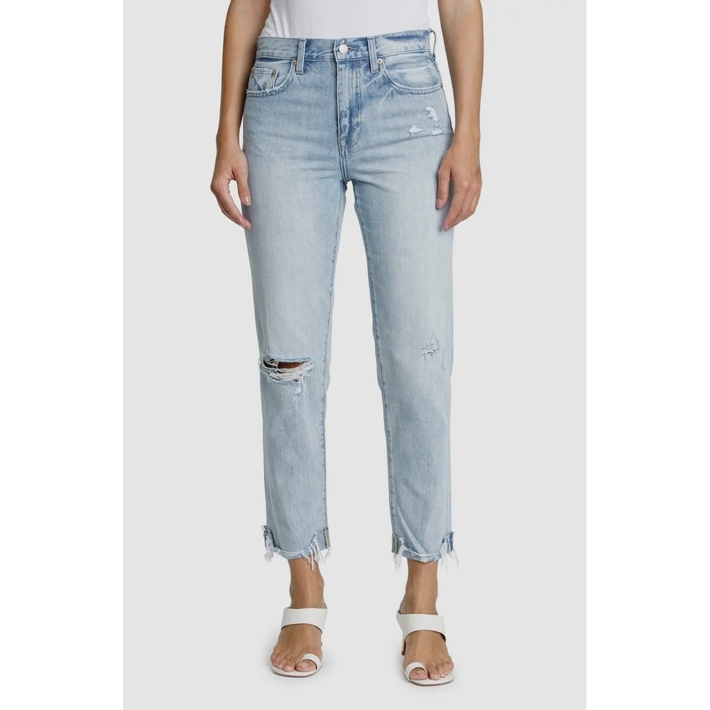 Pistola Lennon High Rise Crop Bootcut Jean Light Wash Distressed 27‎ P00016088QL